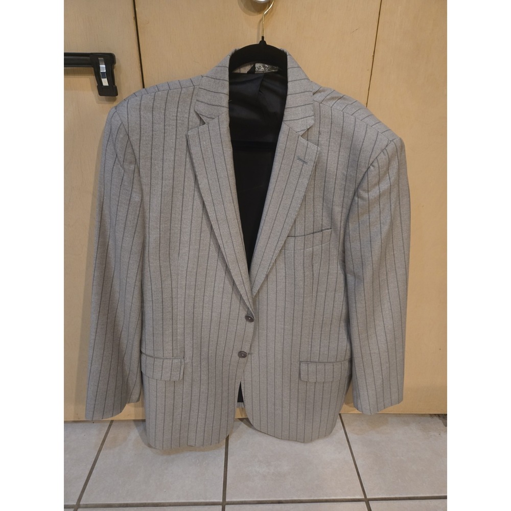 G Manzoni 42R Gray Pinstripe Sport Coat Blazer REDA Super 130s Wool